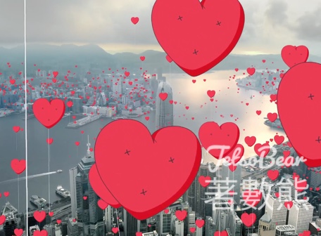香港設計中心 Chubby Hearts設計裝置飄浮香港天際 傳遞愛的訊息 - Jetso Bear
