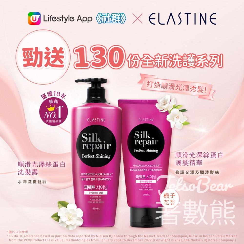 港生活 #有獎遊戲 送130份 ELASTINE全新洗護系列 - Jetso Bear