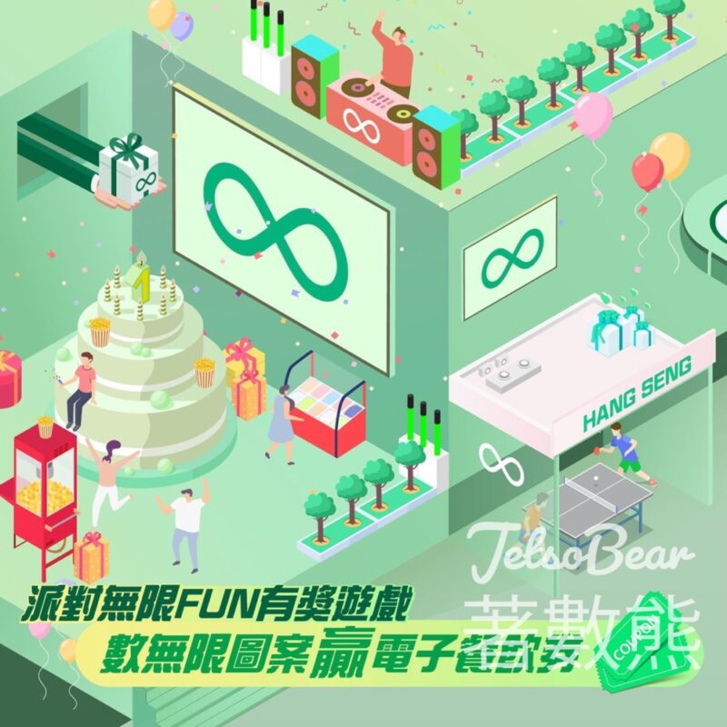 恒生銀行 #有獎遊戲 送3000份 $20電子餐飲券 - Jetso Bear