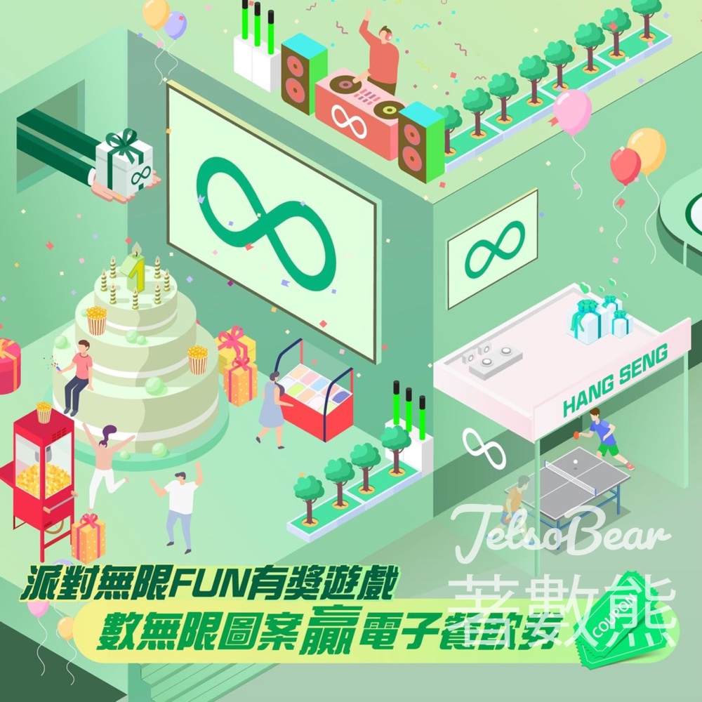 恒生銀行 #有獎遊戲 送3000份 $20電子餐飲券 - Jetso Bear
