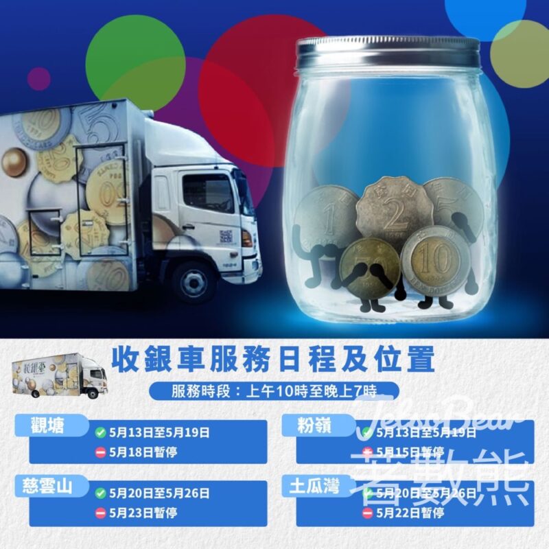 香港金融管理局 硬幣收集計劃 收銀車日程表 - Jetso Bear