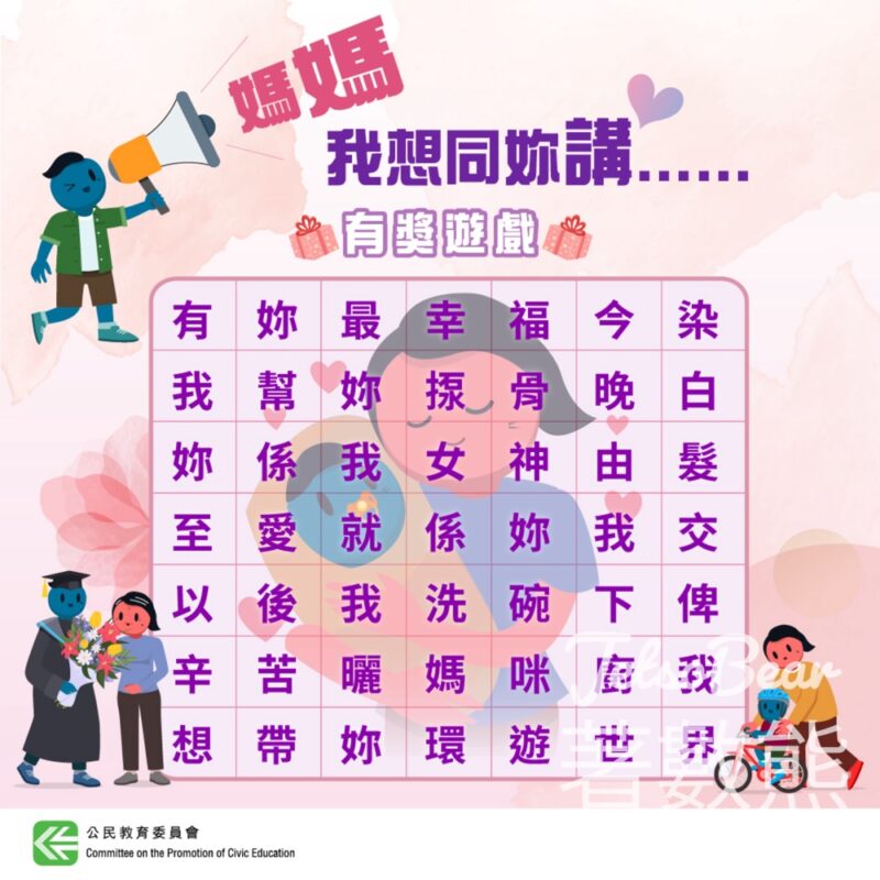 公民教育委員會 CPCE #有獎遊戲 送100份 $100連鎖店禮券 及 紀念品套裝 - Jetso Bear