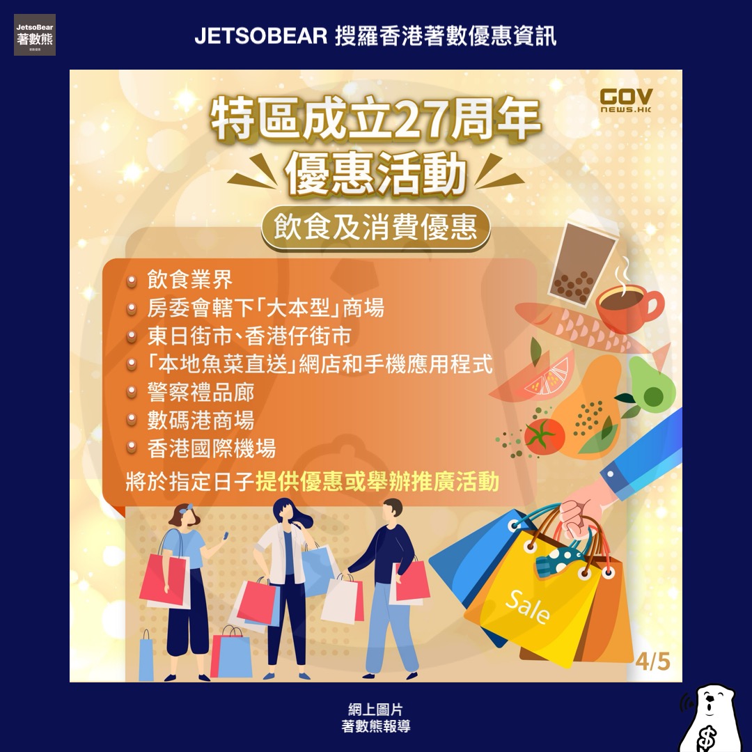 7月1日 慶祝香港特區成立二十七周年特別優惠活動 - Jetso Bear