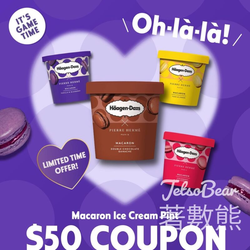 Häagen-Dazs 馬卡龍雪糕系列家庭裝$50限時優惠 - Jetso Bear