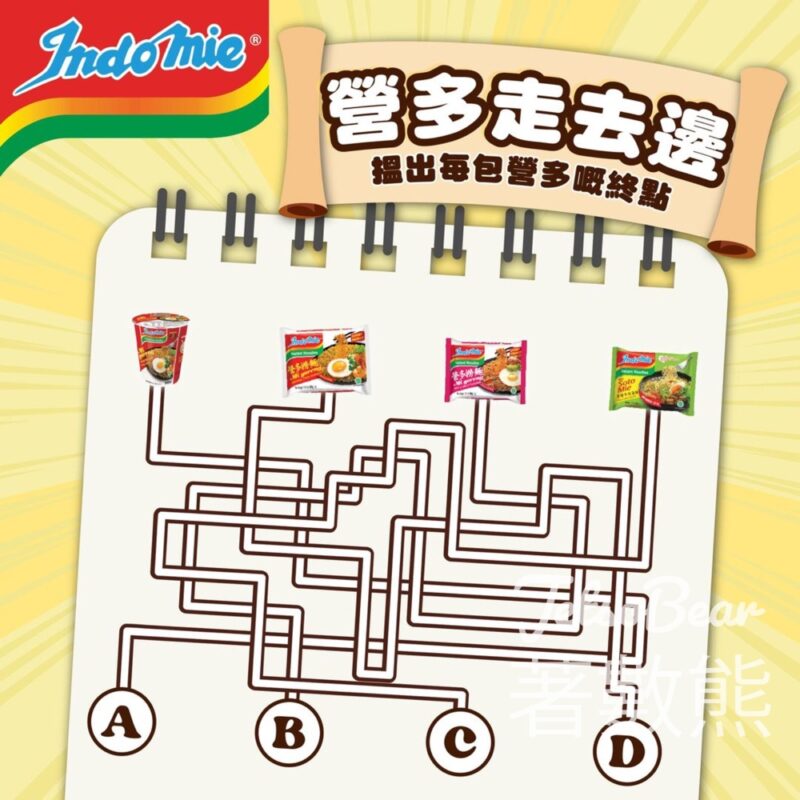 Indomie 營多撈麵 #有獎遊戲 送獎品 - Jetso Bear