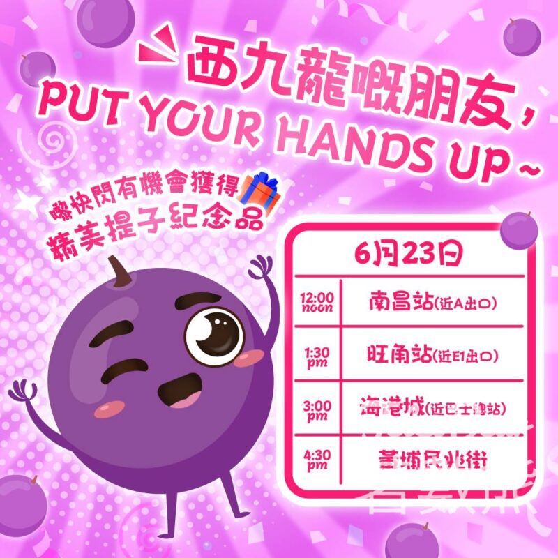 西九龍區 打卡免費換領 提子紀念品 - Jetso Bear