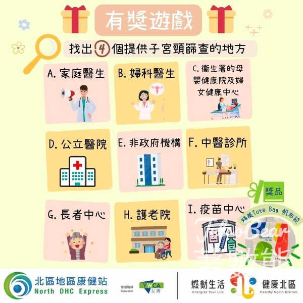 北區地區康健站 有獎遊戲 送精美Tote Bag帆布袋 - Jetso Bear