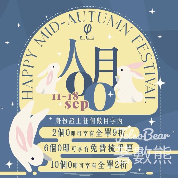 【活動調整】PHI Coffee & Pancake 人月兩團員 送免費梳乎厘 - Jetso Bear