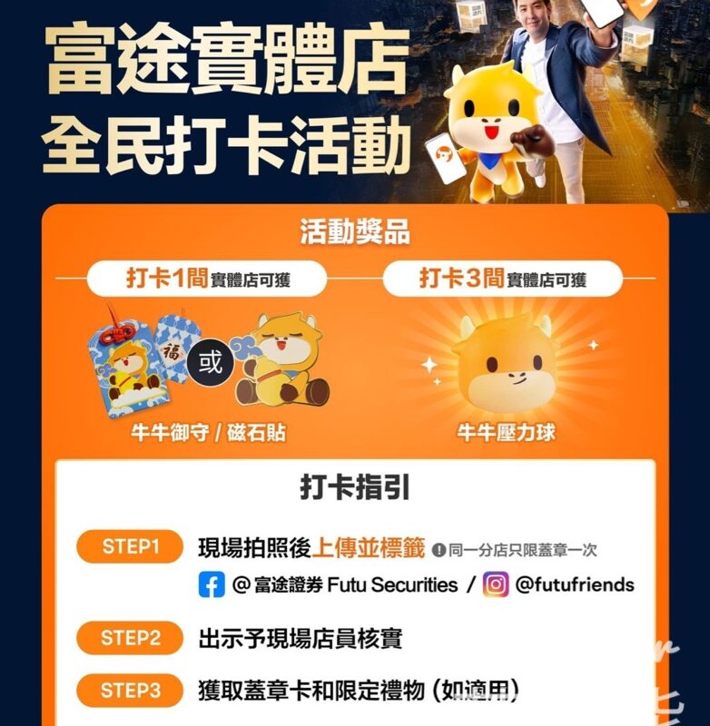 富途證券實體店打卡 送精美牛牛禮品 - Jetso Bear