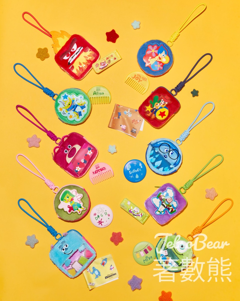 7-Eleven 儲電子印花 免費換領 Disney ∙ Pixar 超人氣角色毛毛小掛袋套裝 - Jetso Bear