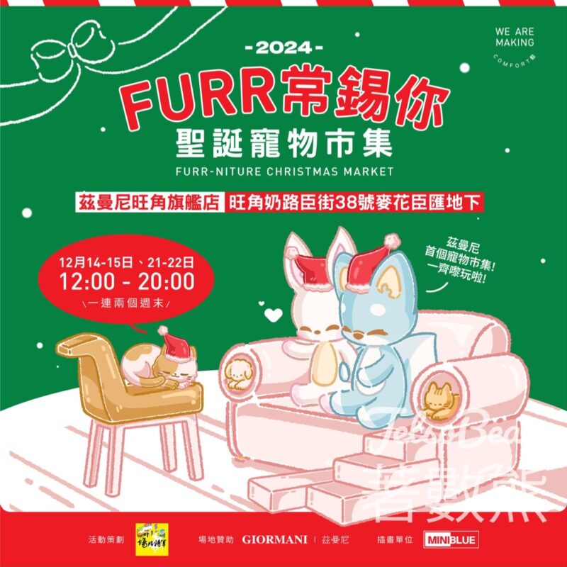 茲曼尼 FURR常錫你聖誕寵物市集 免費工作坊、免費寵物攝影服務 - Jetso Bear