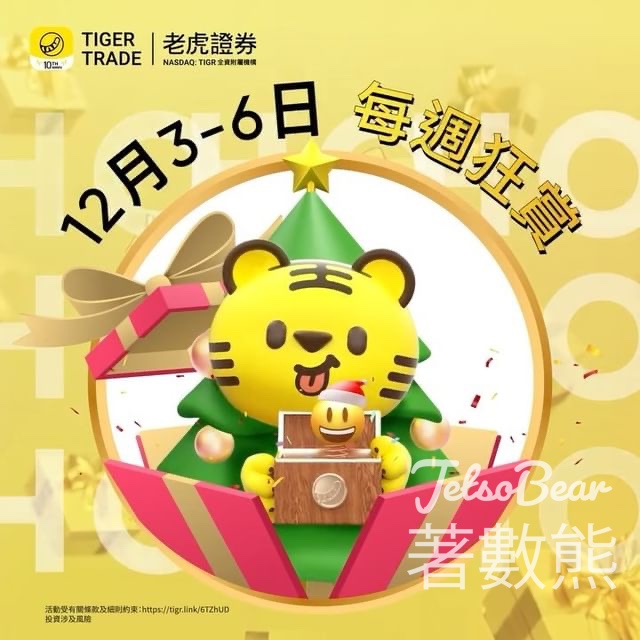 老虎證券 #有獎遊戲 送$50 HKTV mall電子現金券 - Jetso Bear