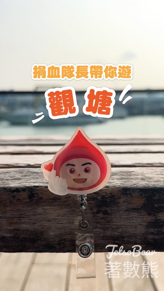 香港紅十字會輸血服務中心 觀塘捐血站成功捐血送捐血隊長Captain BLOOD拉扣 - Jetso Bear