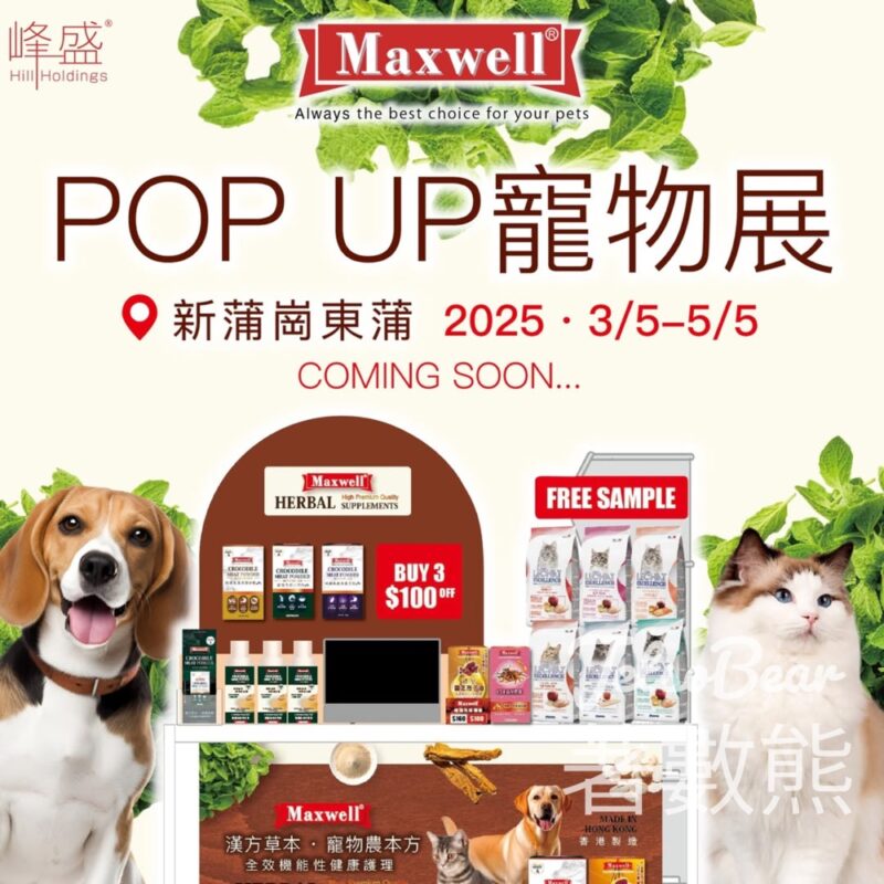 Hill Holidings POP UP寵物展 免費派發試食裝 - Jetso Bear
