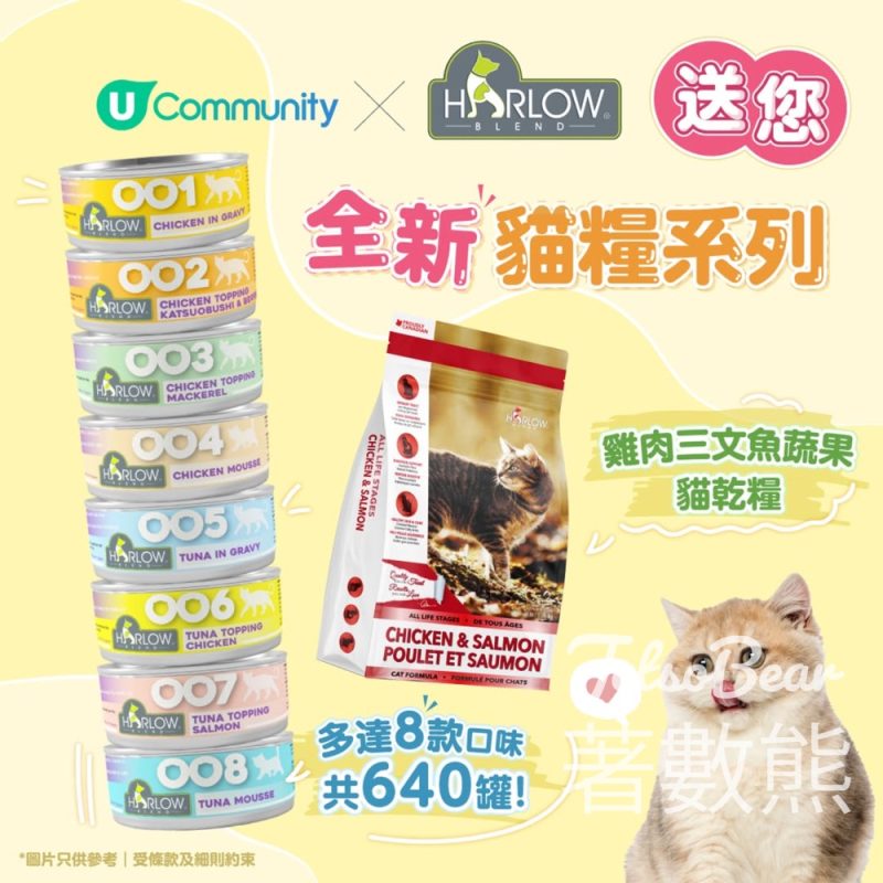 港生活 #有獎遊戲 送Harlow Blend全新貓糧系列 - Jetso Bear