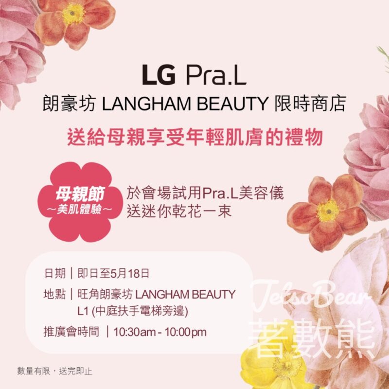 LG Pra.L Beauty Counter 送 迷你乾花一束 - Jetso Bear