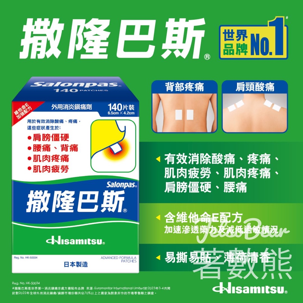 撒隆巴斯日 免費派發 撒隆巴斯試用裝 - Jetso Bear