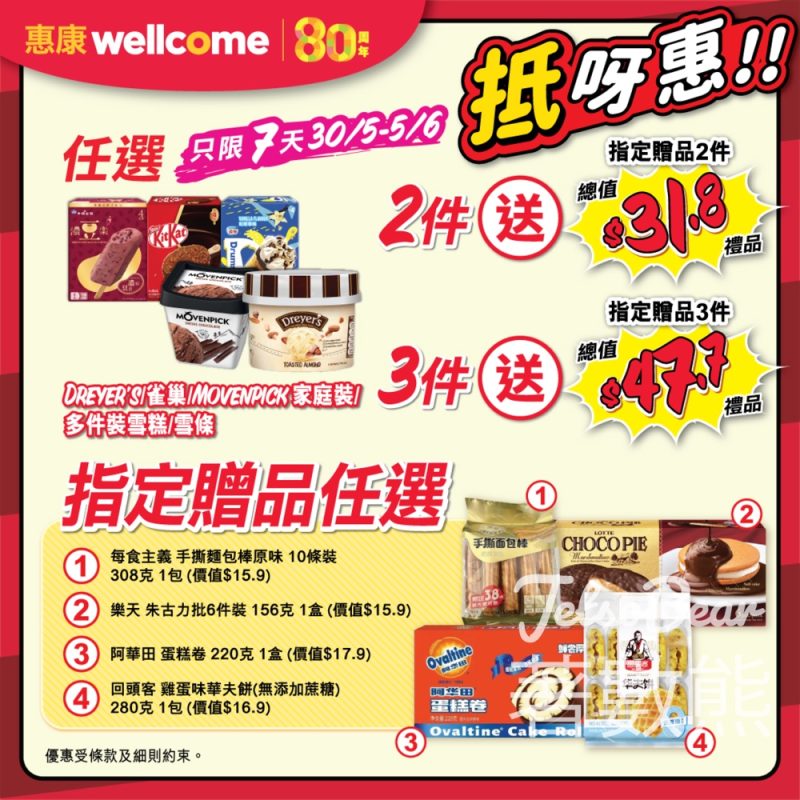 惠康雪糕優惠送贈品 - Jetso Bear