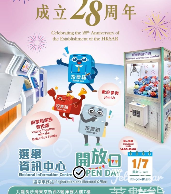 選舉資訊中心開放日 送票箱家族紀念品 - Jetso Bear