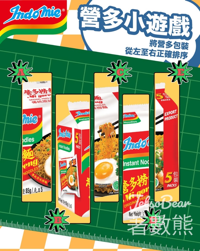Indomie 營多撈麵 #有獎遊戲 送營多禮物 - Jetso Bear