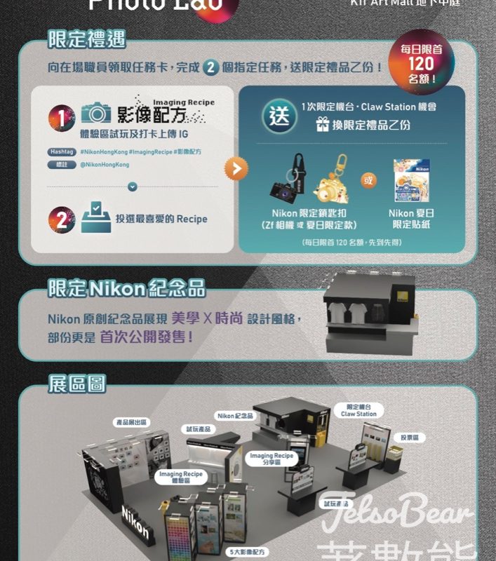 Nikon Photo Lab 影像製造所 打卡送限定鎖匙扣、夏日限定貼紙 - Jetso Bear