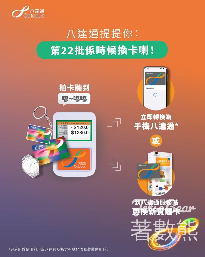 第22批八達通2025年11月22日失效 - Jetso Bear
