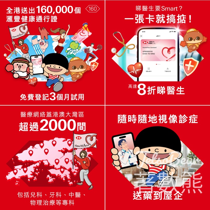 滙豐保險送出160,000個滙豐健康通行證 - Jetso Bear