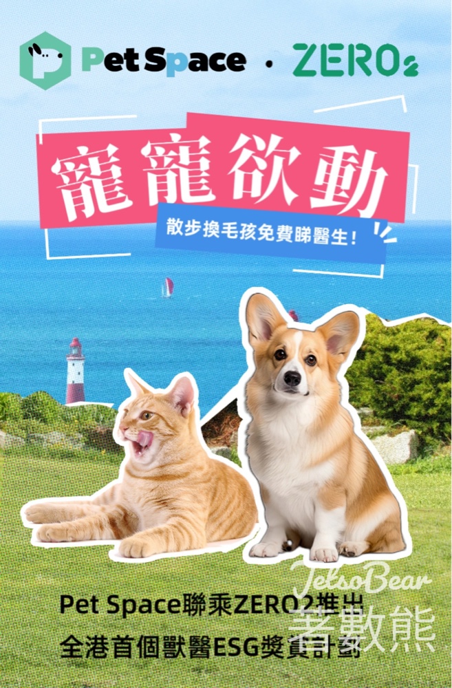 ZERO2 聯乘 Pet Space 推全港首個獸醫 ESG 獎賞計劃 - Jetso Bear