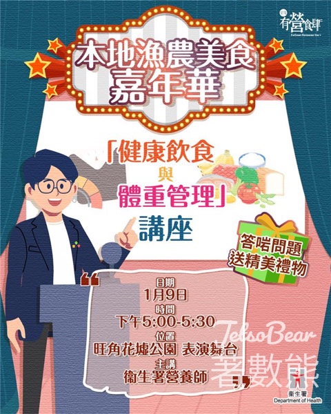 本地漁農美食嘉年華 衞生署講座送精美禮物 - Jetso Bear