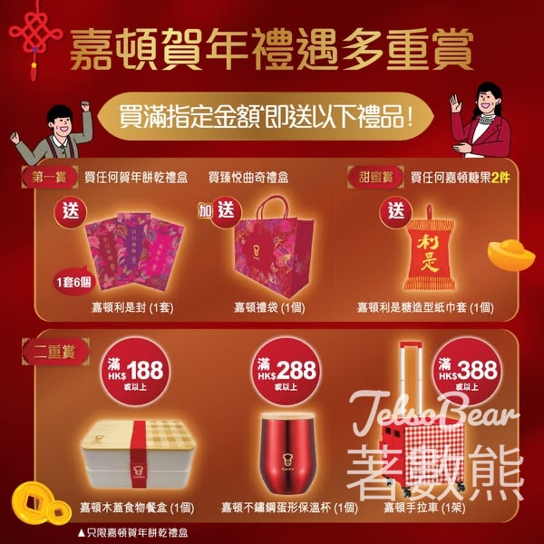 嘉頓賀年禮遇多重賞贏取豐富禮品 - Jetso Bear