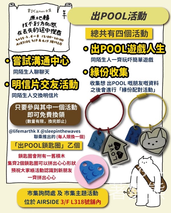LIFE Mart 手作市集 嘗試出POOL市集 送出POOL鎖匙圈 - Jetso Bear