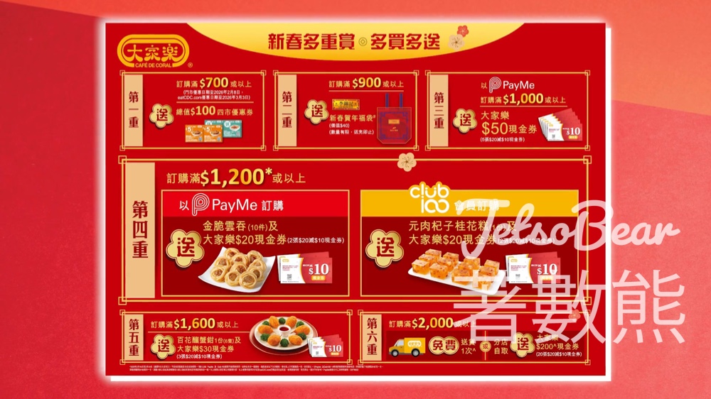 新城廣播有限公司 #有獎遊戲 送大家樂$50「e+食電子餐券」 - Jetso Bear