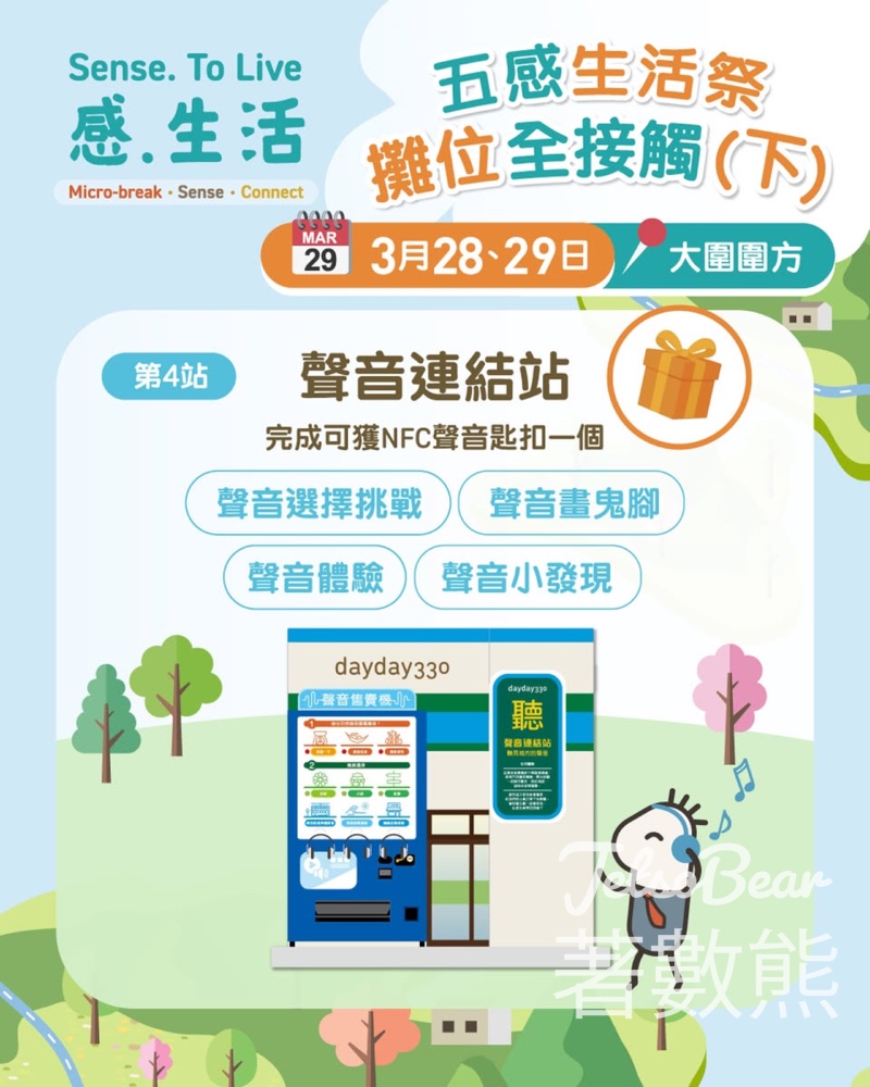 五感生活祭 聲音連結站送NFC聲音匙扣 - Jetso Bear