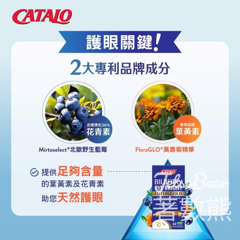【免費登記】CATALO 藍莓護眼體驗裝！北歐野生藍莓＋萬壽菊＋小米草｜限時至5.31 - Jetso Bear
